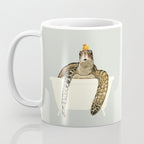 Sea Turtle in Bathtub #green Coffee Mug Gallery Image 3