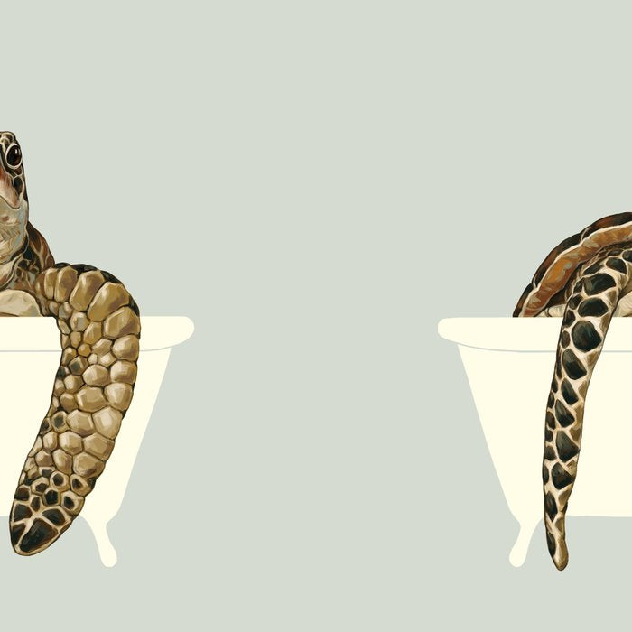 Sea Turtle in Bathtub #green Coffee Mug Gallery Image 2