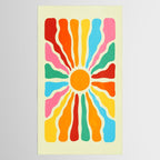 Retro Sun Waves: Rainbow Edition Tablecloth Gallery Image 2