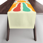 Retro Sun Waves: Rainbow Edition Table Runner Gallery Image 1