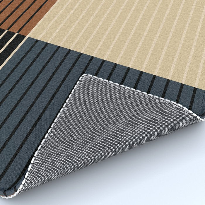 Color Block Line Abstract I Boho Rustic Rug Gallery Image 4