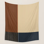 Color Block Line Abstract I Boho Rustic Wall Tapestry Gallery Image 4