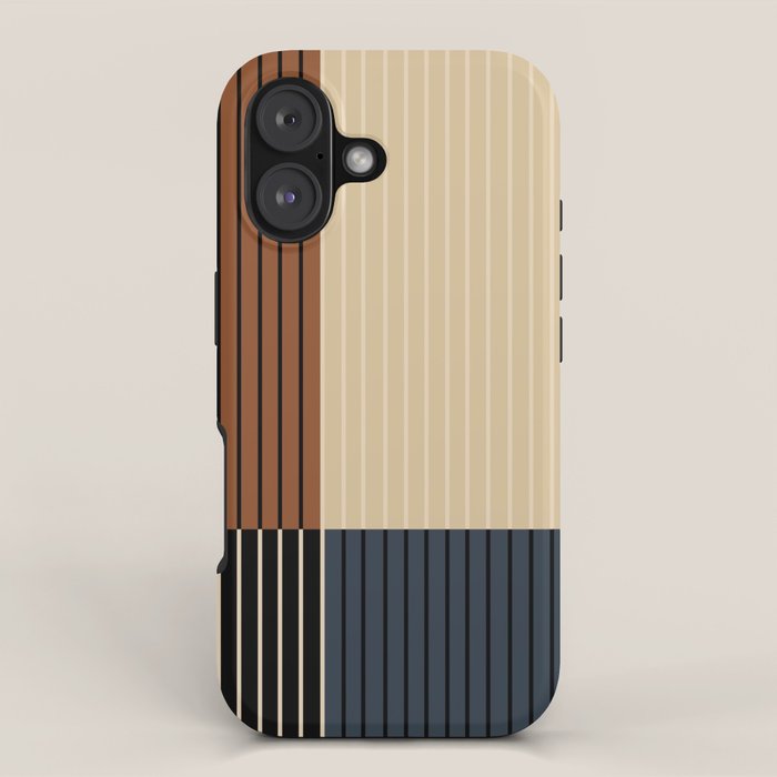 Color Block Line Abstract I Boho Rustic iPhone Case Gallery Image 1