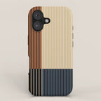 Color Block Line Abstract I Boho Rustic iPhone Case Gallery Image 1