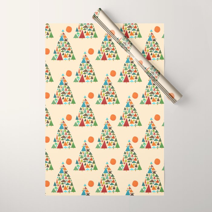The house at the pine forest Wrapping Paper Gallery Image 1