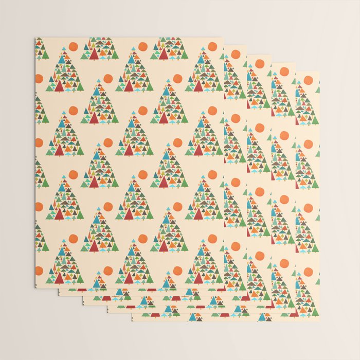 The house at the pine forest Wrapping Paper Gallery Image 3