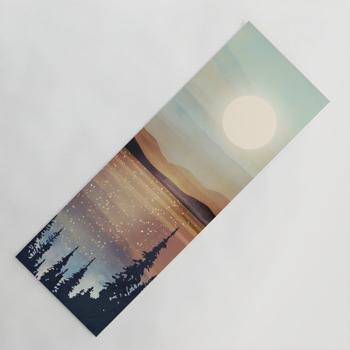 Summer Lake Sunset Yoga Mat Gallery Image 1