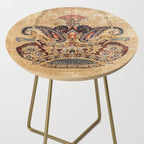 Tabriz  Antique North West Persian Silk Niche Rug Print Side Table Gallery Image 2