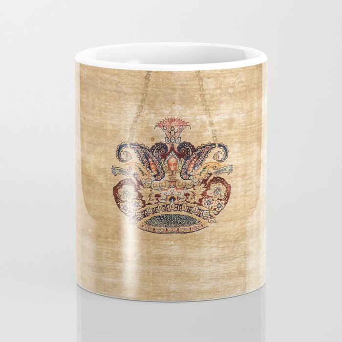 Tabriz  Antique North West Persian Silk Niche Rug Print Coffee Mug Gallery Image 4