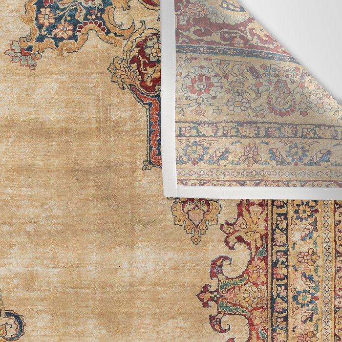 Tabriz  Antique North West Persian Silk Niche Rug Print Wall Tapestry Gallery Image 3