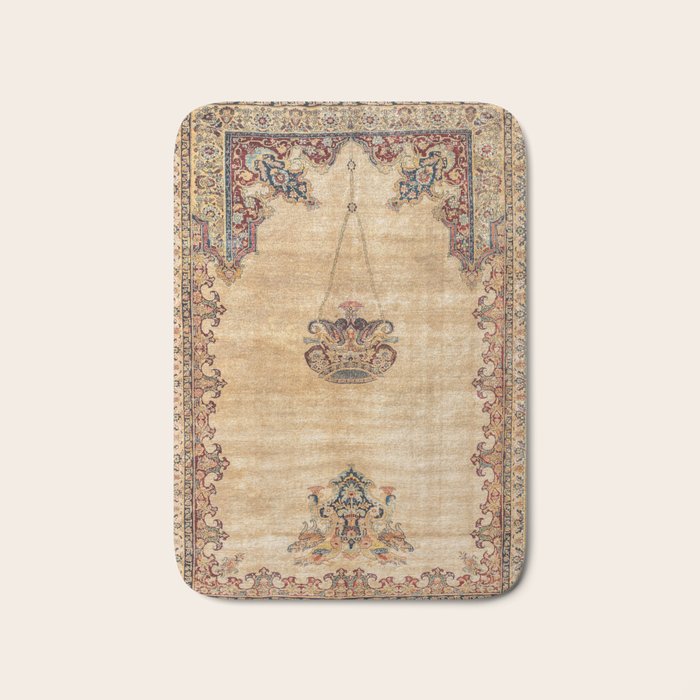 Tabriz  Antique North West Persian Silk Niche Rug Print Bath Mat Gallery Image 1