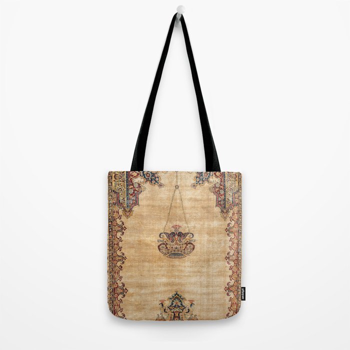 Tabriz  Antique North West Persian Silk Niche Rug Print Tote Bag Gallery Image 2