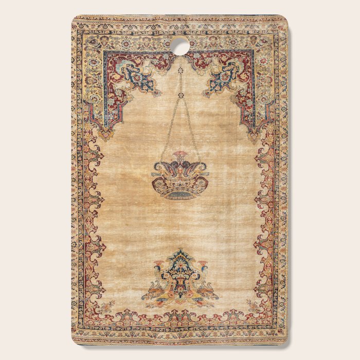 Tabriz  Antique North West Persian Silk Niche Rug Print Cutting Board Gallery Image 1
