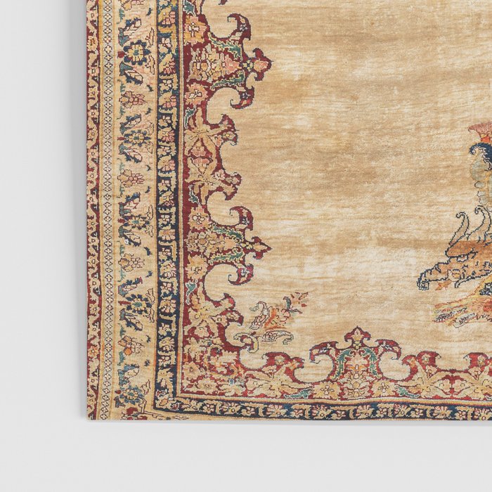 Tabriz  Antique North West Persian Silk Niche Rug Print Poster Gallery Image 3