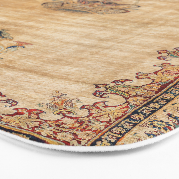 Tabriz  Antique North West Persian Silk Niche Rug Print Bath Mat Gallery Image 3