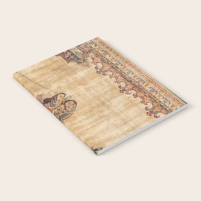 Tabriz  Antique North West Persian Silk Niche Rug Print Notebook Gallery Image 2