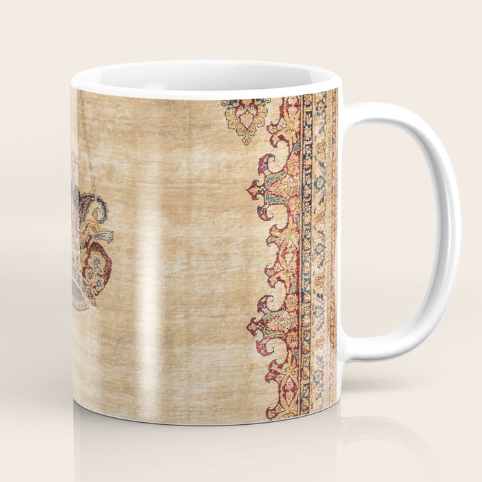 Tabriz  Antique North West Persian Silk Niche Rug Print Coffee Mug Gallery Image 1