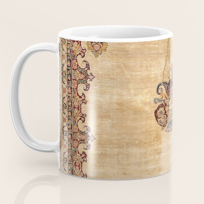 Tabriz  Antique North West Persian Silk Niche Rug Print Coffee Mug Gallery Image 3