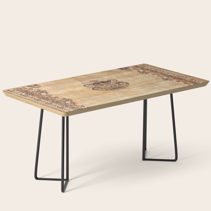 Tabriz  Antique North West Persian Silk Niche Rug Print Coffee Table Gallery Image 1
