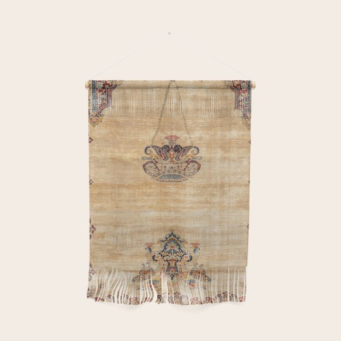 Tabriz  Antique North West Persian Silk Niche Rug Print Wall Hanging Gallery Image 1