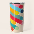 Retro Mid Century Beams | Bauhaus Geometric Pattern Travel Mug Gallery Image 1