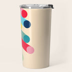 Retro Mid Century Beams | Bauhaus Geometric Pattern Travel Mug Gallery Image 2