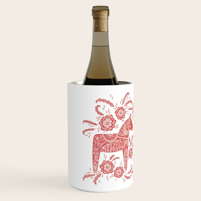 Swedish Dala Horse Red Wine Chiller Gallery Image 2