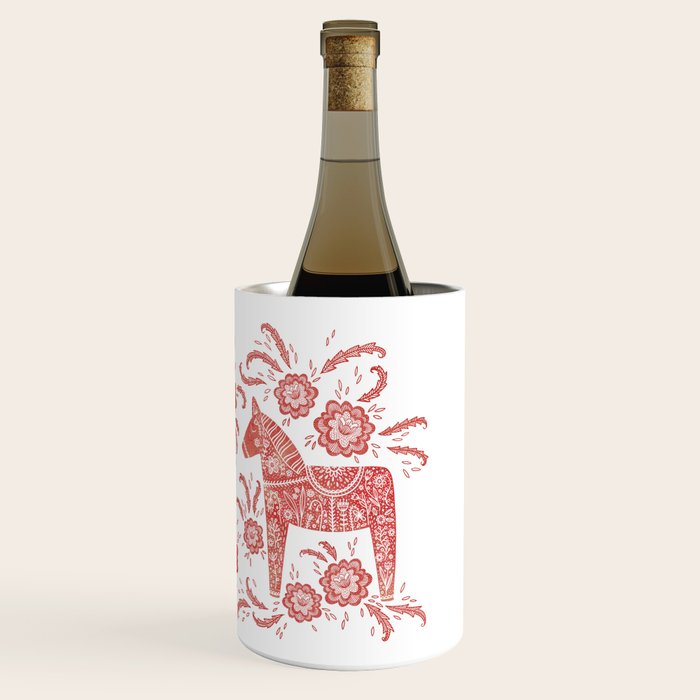 Swedish Dala Horse Red Wine Chiller Gallery Image 3