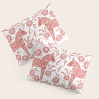Swedish Dala Horse Red Pillow Sham Gallery Image 3