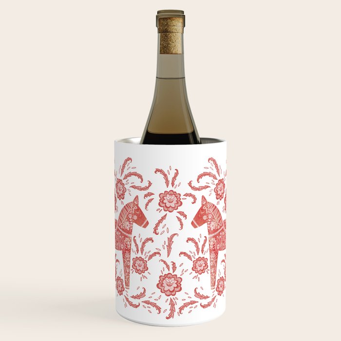 Swedish Dala Horse Red Wine Chiller Gallery Image 1