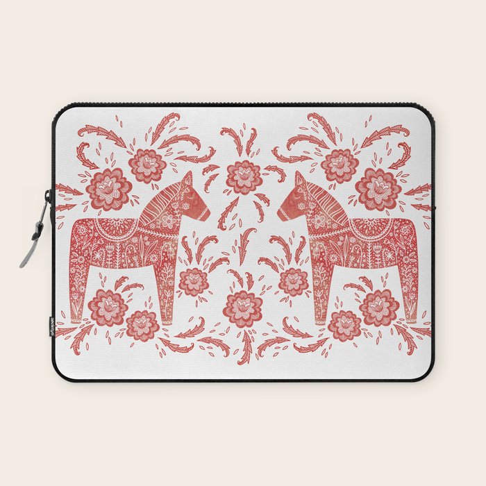 Swedish Dala Horse Red Laptop Sleeve Gallery Image 1