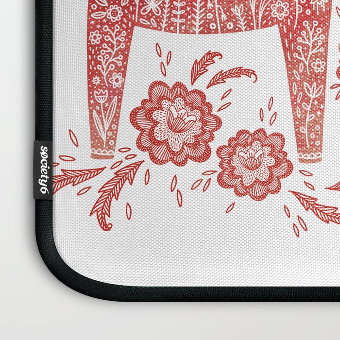Swedish Dala Horse Red Laptop Sleeve Gallery Image 3