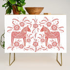 Swedish Dala Horse Red Credenza Gallery Image 1