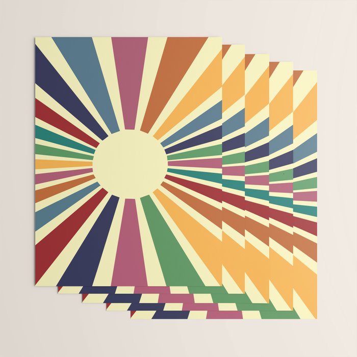 Sun Retro Art II Wrapping Paper Gallery Image 3