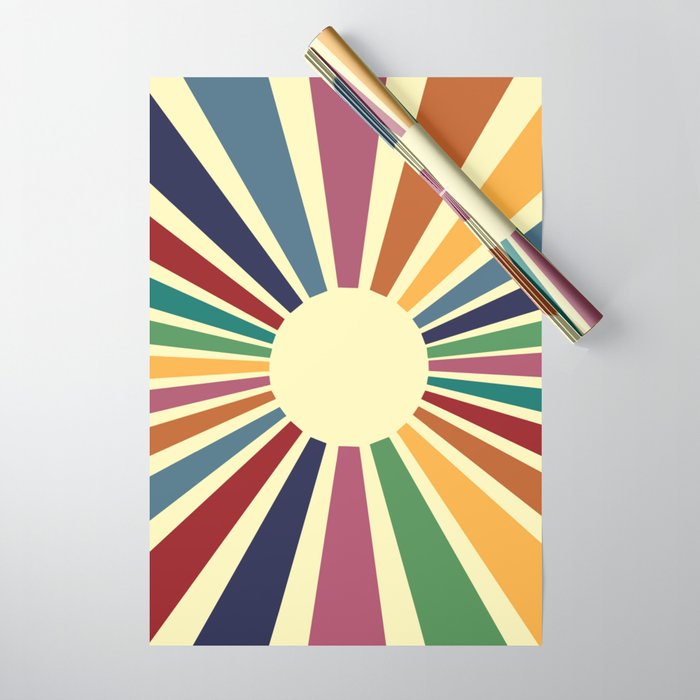 Sun Retro Art II Wrapping Paper Gallery Image 1