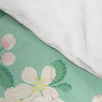Apple Blossoms Pattern on Green Comforter Gallery Image 4