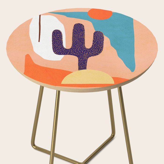 Tropical Cactus in full colour Side Table Gallery Image 2