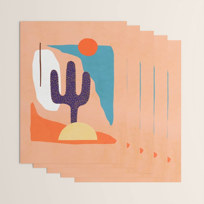 Tropical Cactus in full colour Wrapping Paper Gallery Image 3