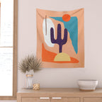 Tropical Cactus in full colour Wall Tapestry Gallery Image 2