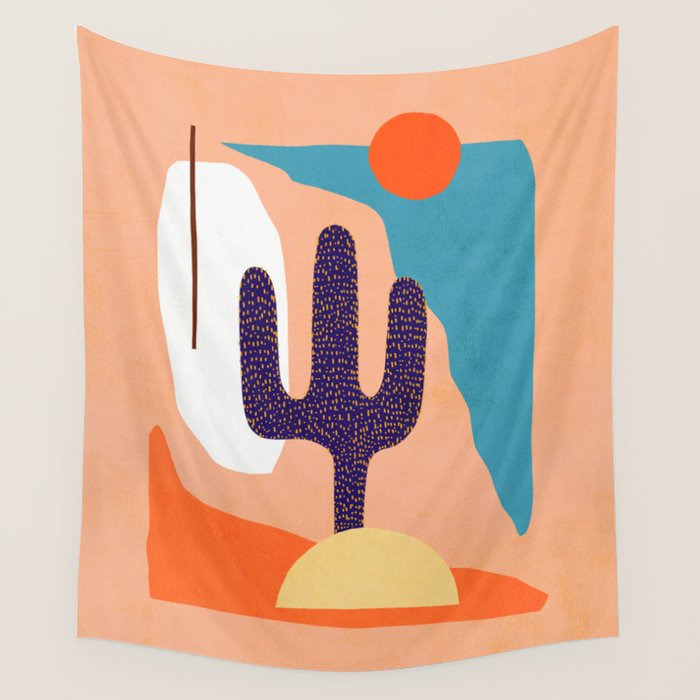 Tropical Cactus in full colour Wall Tapestry Gallery Image 4