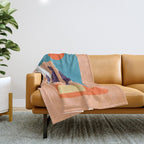 Tropical Cactus in full colour Throw Blanket Gallery Image 1