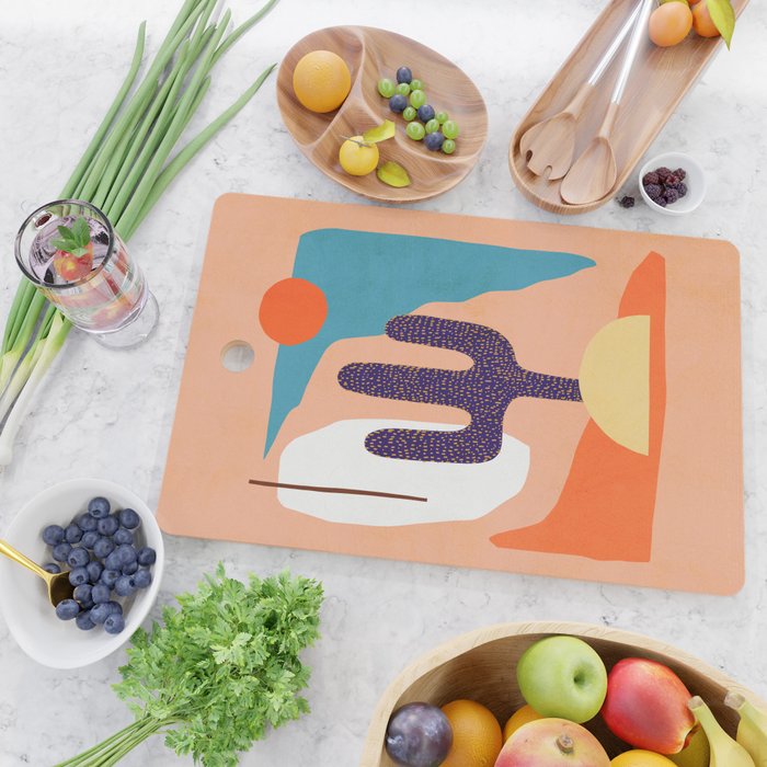 Tropical Cactus in full colour Cutting Board Gallery Image 2