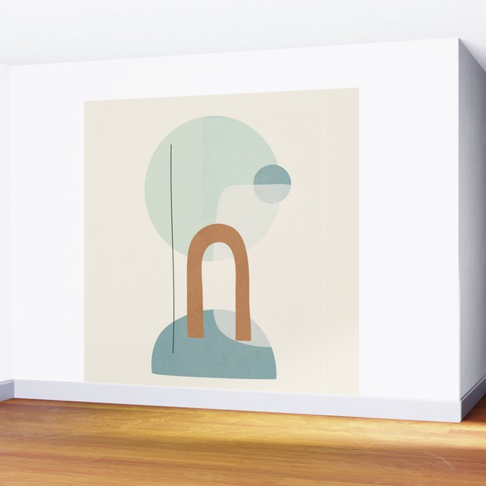 Azzurro Shapes No 55 Wall Mural Gallery Image 2