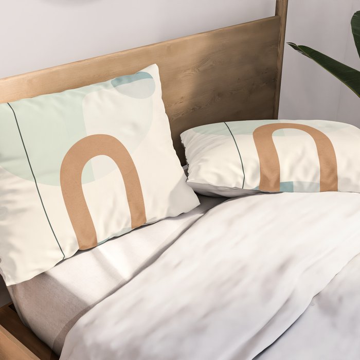 Azzurro Shapes No 55 Pillow Sham Gallery Image 2