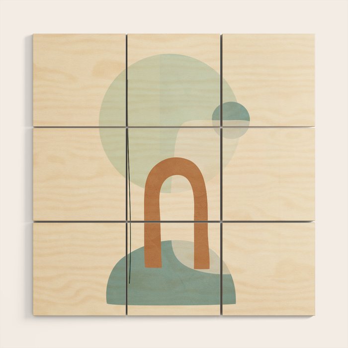 Azzurro Shapes No 55 Wood Wall Art Gallery Image 1