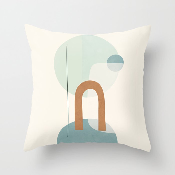 Azzurro Shapes No 55 Throw Pillow Gallery Image 6