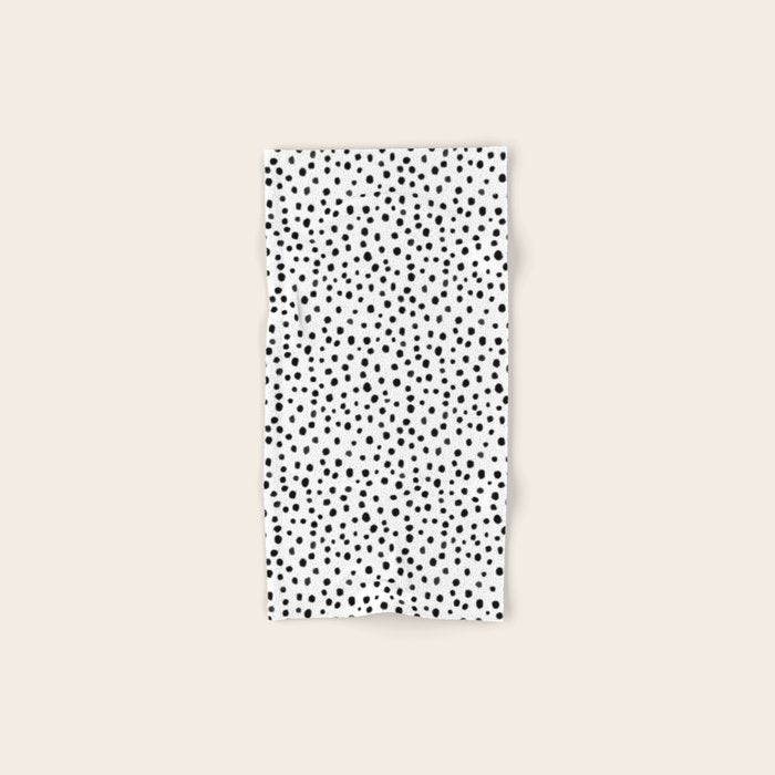Modern Polka Dot Hand Painted Pattern Bath Towel Gallery Image 1
