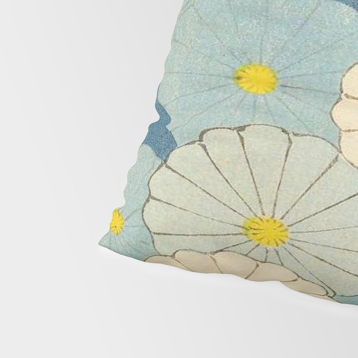 Shin-Bijutsukai - Japanese Design Blue Floral Pattern Pillow Sham Gallery Image 4