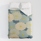 Shin-Bijutsukai - Japanese Design Blue Floral Pattern Duvet Cover Gallery Image 6