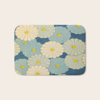Shin-Bijutsukai - Japanese Design Blue Floral Pattern Bath Mat Gallery Image 1